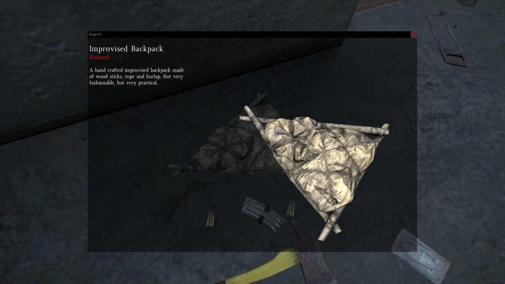 DayZ Standalone improvised Backpack