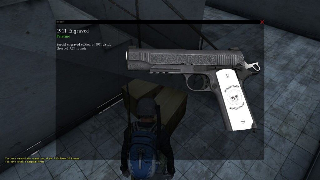 DayZ Standalone 1911 Engraved