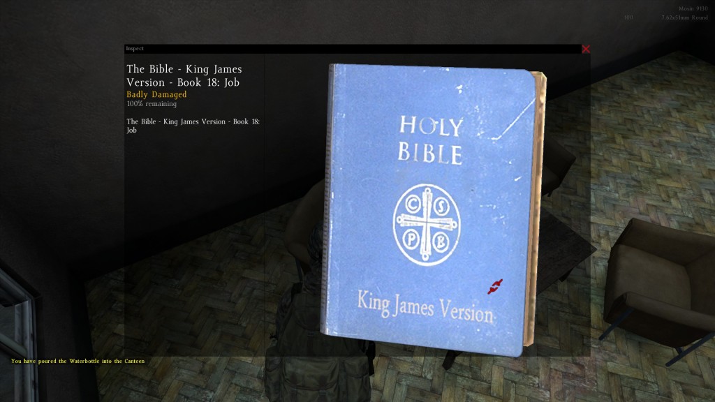 DayZ Standalone - Book - The Bible - King James Version - Book 18: Job